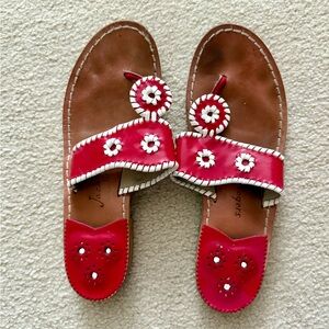Red and White Women's Sandals